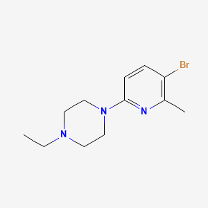 molecular formula C12H18BrN3 B1379588 1-(5-溴-6-甲基吡啶-2-基)-4-乙基哌嗪 CAS No. 1289270-94-5