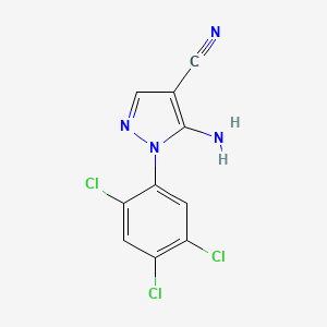 molecular formula C10H5Cl3N4 B13795884 5-Amino-1-(2,4,5-trichlorophenyl)pyrazole-4-carbonitrile CAS No. 73594-98-6