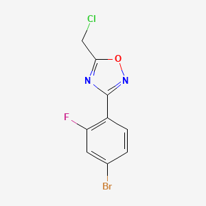 B1379589 3-(4-Bromo-2-fluorophenyl)-5-(chloromethyl)-1,2,4-oxadiazole CAS No. 1791431-60-1