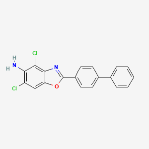 4,6-dichloro-2-(4-phenylphenyl)-1,3-benzoxazol-5-amine