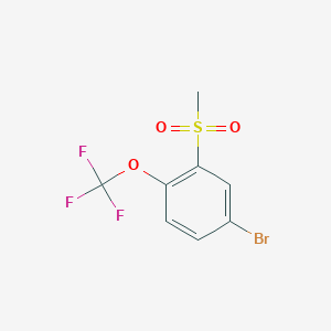 molecular formula C8H6BrF3O3S B1379591 4-溴-2-甲磺酰基-1-(三氟甲氧基)苯 CAS No. 1820614-61-6