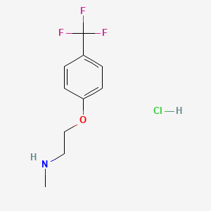 molecular formula C10H13ClF3NO B1379592 盐酸甲基({2-[4-(三氟甲基)苯氧基]乙基})胺 CAS No. 1803611-38-2