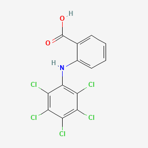 molecular formula C13H6Cl5NO2 B13795962 2-[(Pentachlorophenyl)amino]benzoic acid 