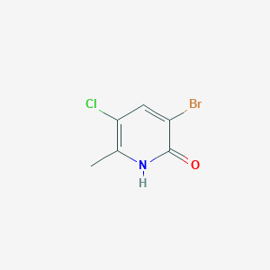 molecular formula C6H5BrClNO B1379599 3-Bromo-5-chloro-6-methylpyridin-2-ol CAS No. 1423037-27-7