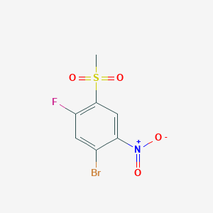 molecular formula C7H5BrFNO4S B1379600 1-Bromo-5-fluoro-4-methanesulfonyl-2-nitrobenzene CAS No. 1415819-92-9