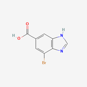 molecular formula C8H5BrN2O2 B1379601 7-Bromobenzodiazole-5-carboxylic acid CAS No. 1354757-98-4