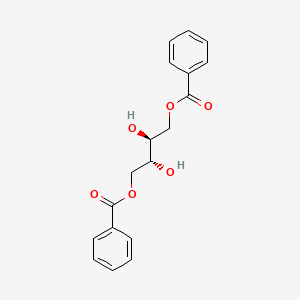 molecular formula C18H18O6 B13796089 (2R,3S)-1,2,3,4-Butanetetrol 1,4-dibenzoate 