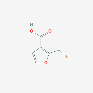molecular formula C6H5BrO3 B1379609 2-(溴甲基)呋喃-3-羧酸 CAS No. 1361950-47-1