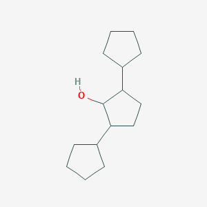 molecular formula C15H26O B13796098 2,5-Dicyclopentyl cyclopentanol CAS No. 77189-02-7