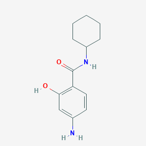 molecular formula C13H18N2O2 B1379610 4-amino-N-cyclohexyl-2-hydroxybenzamide CAS No. 101265-09-2