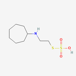 molecular formula C9H19NO3S2 B13796105 2-Cycloheptylaminoethanethiol hydrogen sulfate (ester) CAS No. 27976-12-1