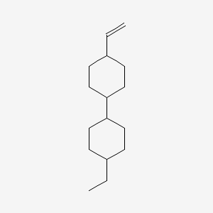 molecular formula C16H28 B13796159 trans,trans-4-Ethyl-4''-vinyl-bicyclohexyl CAS No. 883267-62-7