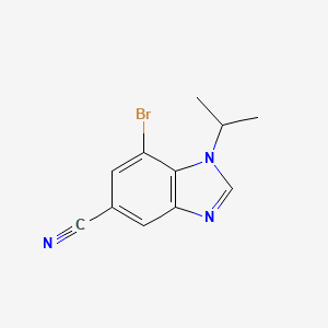 molecular formula C11H10BrN3 B1379618 7-Bromo-5-cyano-1-isopropylbenzimidazole CAS No. 1437795-16-8