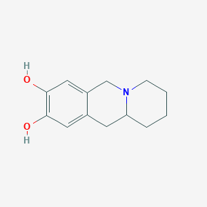 molecular formula C13H17NO2 B13796189 2,3,4,6,11,11a-hexahydro-1H-benzo[b]quinolizine-8,9-diol 