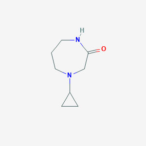molecular formula C8H14N2O B1379620 4-Cyclopropyl-1,4-diazepan-2-one CAS No. 1797535-07-9