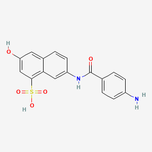 1-Naphthalenesulfonic acid, 7-[(4-aminobenzoyl)amino]-3-hydroxy-