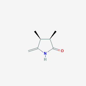 molecular formula C7H11NO B13796258 2-Pyrrolidinone,3,4-dimethyl-5-methylene-,cis-(9CI) 