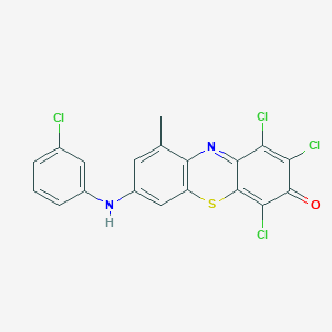 1,2,4-Trichloro-7-(3-chloroanilino)-9-methylphenothiazin-3-one