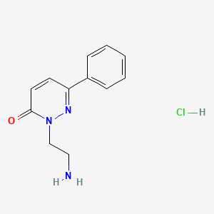molecular formula C12H14ClN3O B1379635 2-(2-氨基乙基)-6-苯基-3(2H)-吡啶酮盐酸盐 CAS No. 82362-87-6
