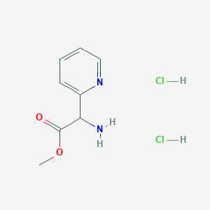 molecular formula C8H12Cl2N2O2 B1379636 Methyl 2-amino-2-(pyridin-2-yl)acetate dihydrochloride CAS No. 1039356-77-8