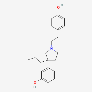 3-(1-(p-Hydroxyphenethyl)-3-propyl-3-pyrrolidinyl)phenol