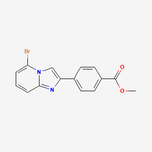 molecular formula C15H11BrN2O2 B13796413 4-(5-Bromo-imidazo[1,2-a]pyridin-2-yl)benzoic acid methyl ester 