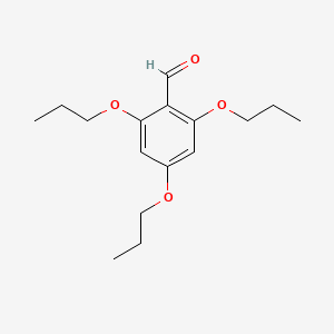 molecular formula C16H24O4 B13796425 2,4,6-Tripropoxybenzaldehyde CAS No. 58470-10-3