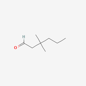 molecular formula C8H16O B13796468 3,3-Dimethylhexanal CAS No. 55320-57-5