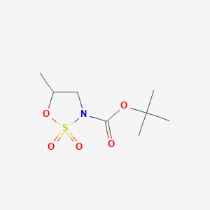 molecular formula C8H15NO5S B1379647 (S)-3-Boc-5-甲基-1,2,3-恶噻唑烷-2,2-二氧化物 CAS No. 1365481-13-5