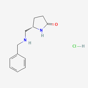 B1379650 (5S)-5-[(Benzylamino)methyl]-2-pyrrolidinone hydrochloride CAS No. 1214741-24-8