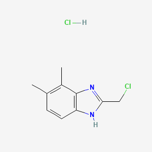 molecular formula C10H12Cl2N2 B1379651 2-(氯甲基)-6,7-二甲基-1H-苯并咪唑盐酸盐 CAS No. 1609395-19-8