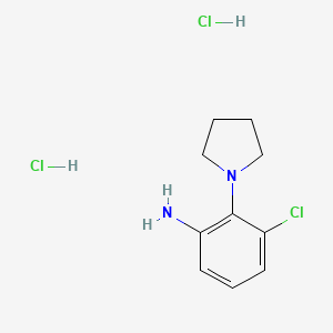 molecular formula C10H15Cl3N2 B1379659 [3-氯-2-(1-吡咯啉基)苯基]胺二盐酸盐 CAS No. 1609400-81-8