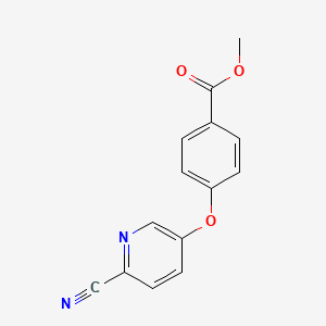 molecular formula C14H10N2O3 B1379664 4-[(6-氰基吡啶-3-基)氧基]苯甲酸甲酯 CAS No. 1547789-81-0