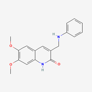 molecular formula C18H18N2O3 B1379672 3-(苯胺甲基)-6,7-二甲氧基喹啉-2(1H)-酮 CAS No. 1557296-84-0