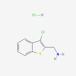 molecular formula C9H9Cl2NS B1379673 [(3-氯-1-苯并噻吩-2-基)甲基]胺盐酸盐 CAS No. 1390654-86-0