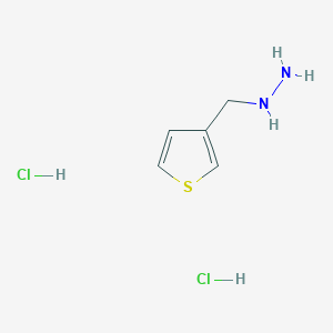 molecular formula C5H10Cl2N2S B1379680 (噻吩-3-基甲基)肼二盐酸盐 CAS No. 1803585-46-7