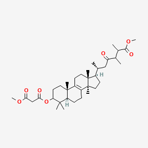 Lanost-8-en-26-oic acid, 3-(3-methoxy-1,3-dioxopropoxy)-24-methyl-23-oxo-, methyl ester