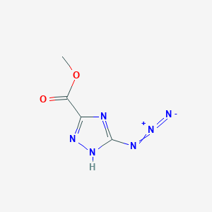 molecular formula C4H4N6O2 B13796958 methyl 3-azido-1H-1,2,4-triazole-5-carboxylate CAS No. 53566-46-4