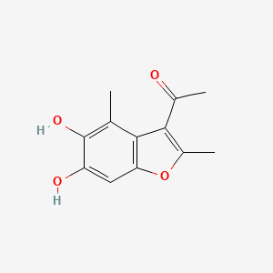 1-(5,6-Dihydroxy-2,4-dimethylbenzofuran-3-yl)ethanone