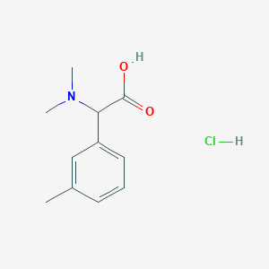 molecular formula C11H16ClNO2 B1379706 (Dimethylamino)(3-methylphenyl)acetic acid hydrochloride CAS No. 1390653-98-1