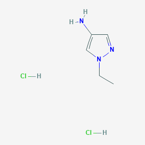 molecular formula C5H11Cl2N3 B1379707 1-Ethyl-1H-pyrazol-4-amine dihydrochloride CAS No. 1609395-52-9