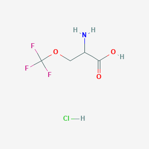 molecular formula C4H7ClF3NO3 B1379712 2-Amino-3-(trifluoromethoxy)propionic acid hydrochloride CAS No. 1301738-59-9