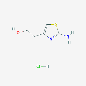 molecular formula C5H9ClN2OS B1379714 2-(2-氨基-1,3-噻唑-4-基)乙醇盐酸盐 CAS No. 1609407-94-4