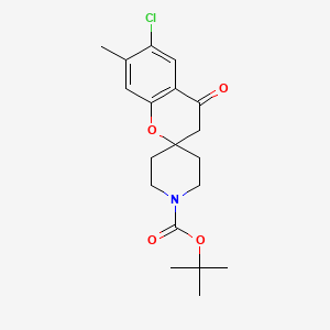 tert-Butyl 6-chloro-7-methyl-4-oxospiro[chroman-2,4'-piperidine]-1'-carboxylate