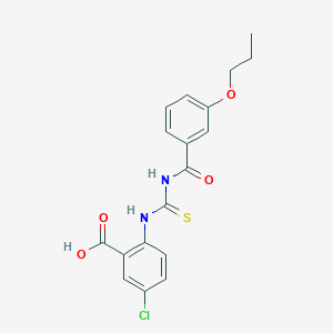 5-Chloro-2-[[[(3-propoxybenzoyl)amino]thioxomethyl]amino]-benzoic acid