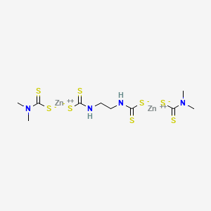 molecular formula C10H18N4S8Zn2 B13797209 dizinc;N,N-dimethylcarbamodithioate;N-[2-(sulfidocarbothioylamino)ethyl]carbamodithioate 