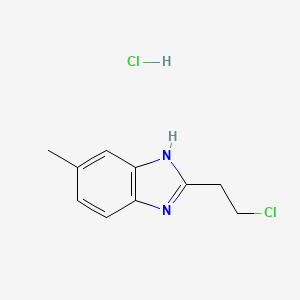 molecular formula C10H12Cl2N2 B1379733 2-(2-Chloroethyl)-6-methyl-1H-benzimidazole hydrochloride CAS No. 1609400-17-0