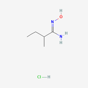 molecular formula C5H13ClN2O B1379740 (1Z)-N'-Hydroxy-2-methylbutanimidamide hydrochloride CAS No. 1390739-61-3