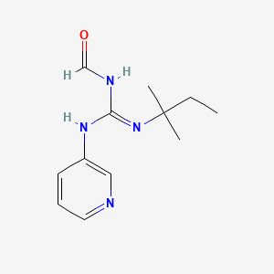 N-[N'-(2-methylbutan-2-yl)-N-pyridin-3-ylcarbamimidoyl]formamide