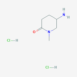 molecular formula C6H14Cl2N2O B1379757 5-Amino-1-methylpiperidin-2-one dihydrochloride CAS No. 1609400-96-5